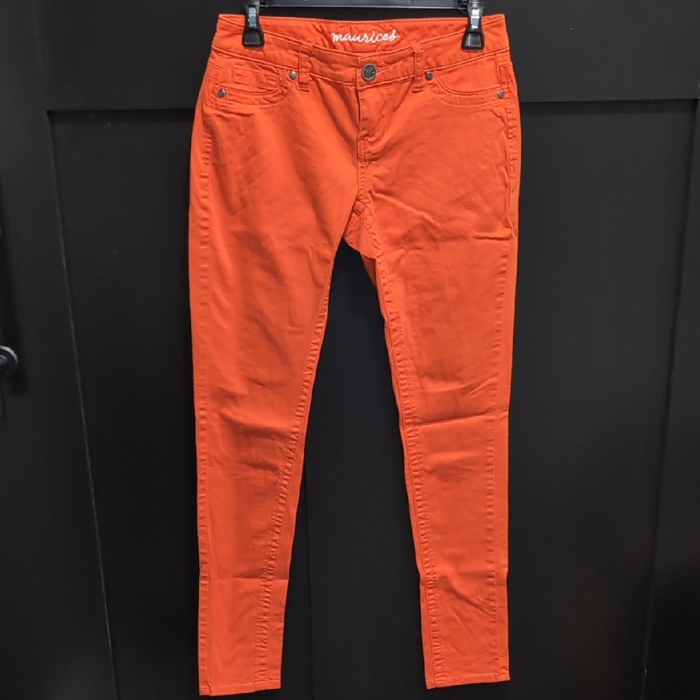 Maurices Bright Orange Skinny Jeans